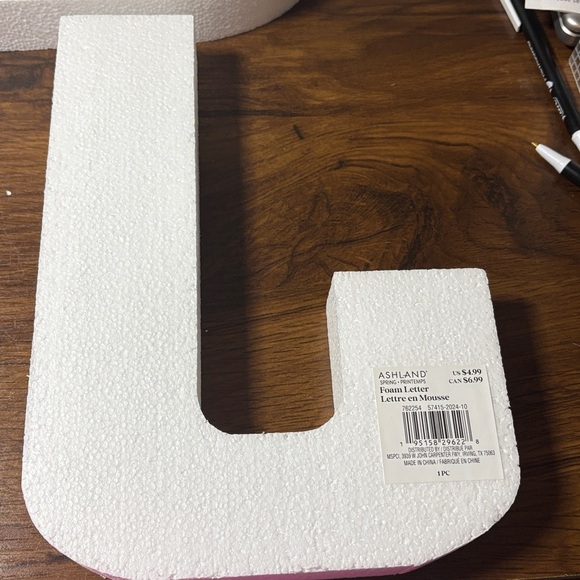 White Foam Letters R D B J - Picture 3 of 7